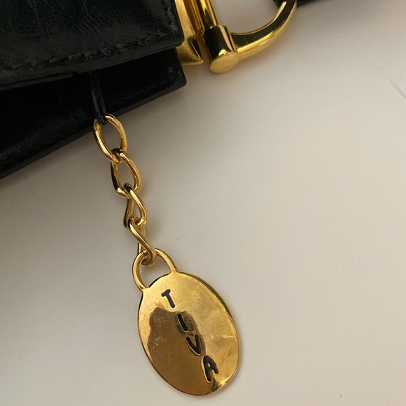 Black leather shoulder bag - Picture 2 of 8